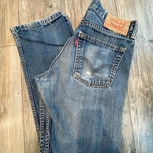 Levi's Men's Faded Blue Slim-Straight Fit Jeans